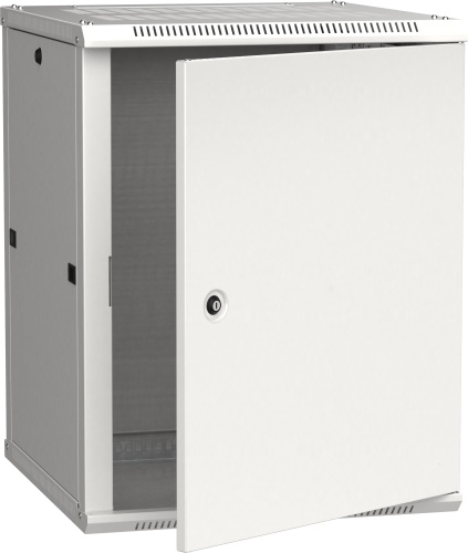 ITK Шкаф настенный LINEA W 12U 600х600мм дверь металл RAL 7035 | код LWR3-12U66-MF | IEK